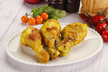 Roasted Chicken leg drumsticks with curry sauce