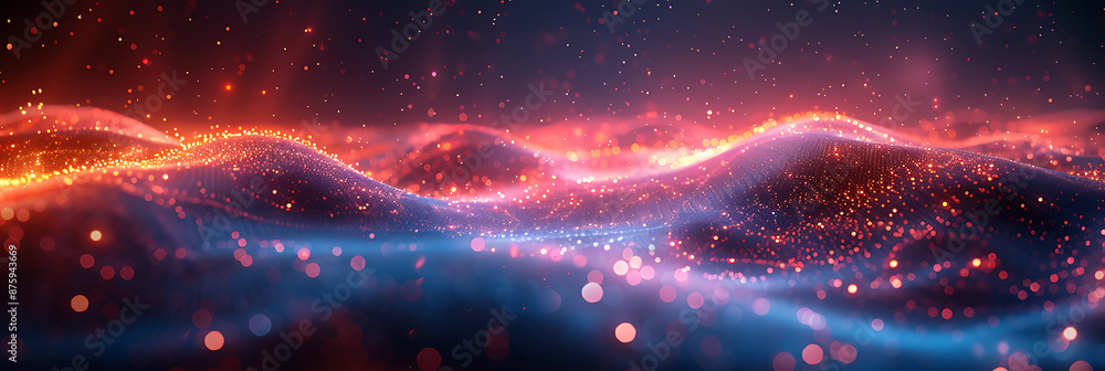 Poster quantum computing principles illustration - realistic canvas