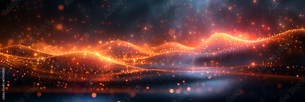 Poster quantum computing concepts: realistic digital art