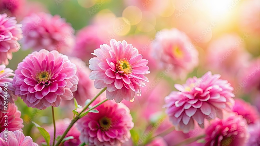 Wall mural Sweet pink flowers in soft focus for background , pink, flowers, soft focus, background, nature, colorful, garden, spring