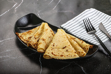 Sweet homemade pancake for breakfast