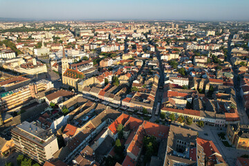Old Town of Novi Sad on sunny summer morning. Serbia.