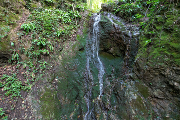 View of Dumbovachki waterfall. Frushka Gora national park, Serbia.