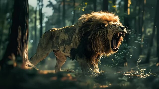 A wildlife in their natural habitats, providing viewers with an immersive experience. Concept of live wildlife exploration