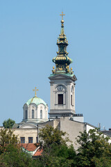 Church of St. Michael on sunny summer day. Belgrade, Serbia.