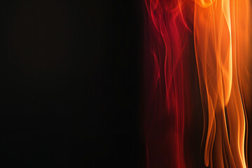 Fiery red and orange light streaks on a dark background creating an intense visual effect