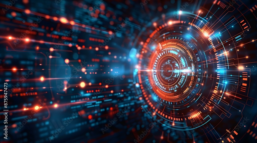 Aufkleber digital technology background with abstract circuit board