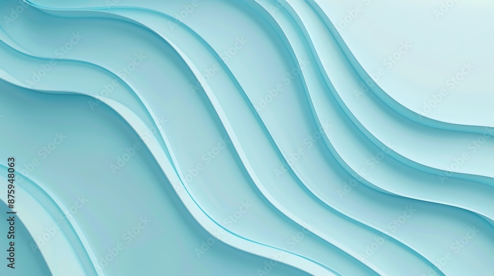 Poster serene light blue abstract background with subtle wavy lines and copious negative space