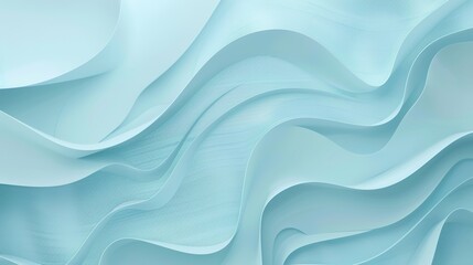 Obraz premium Serene Light Blue Abstract Background with Elegant Wavy Lines and Copious Negative Space