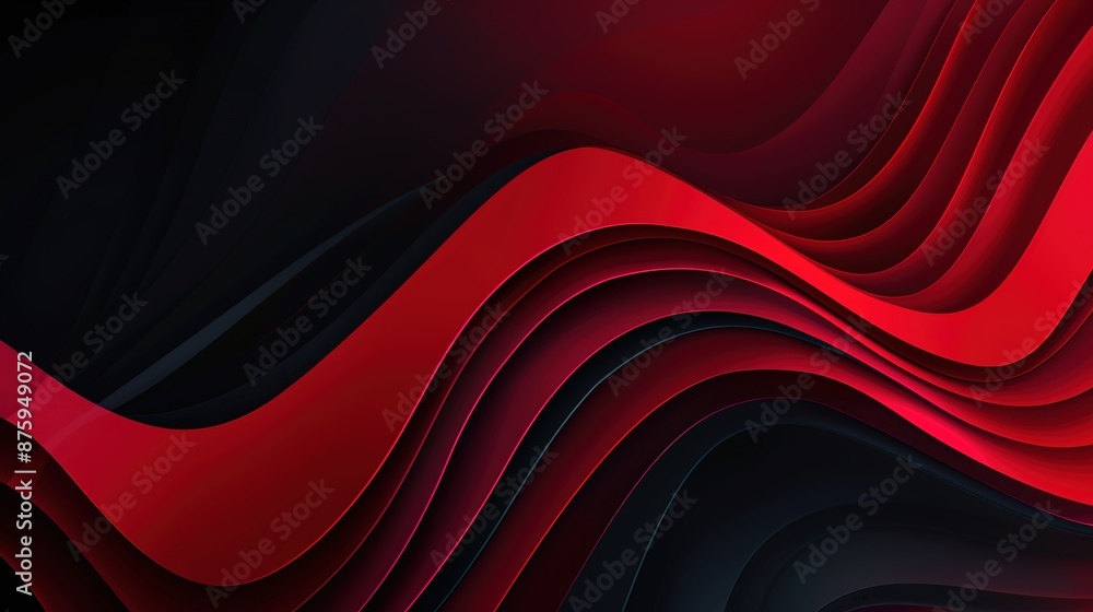 Poster bold red and black gradient with sweeping lines and a generous area for text