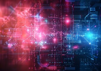 Fototapeta premium Abstract Technology Background with Circuit Board