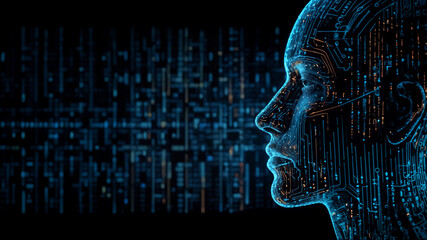 Artificial intelligence computer coding with copy space