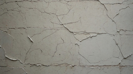 Fototapeta premium Weathered wall with jagged cracks and peeling paint