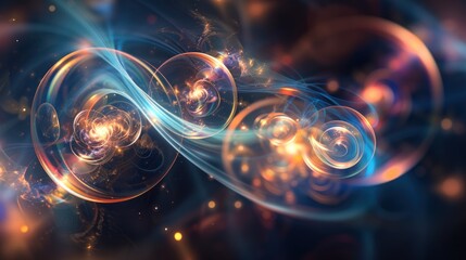 Abstract Swirling Lights in a Cosmic Realm