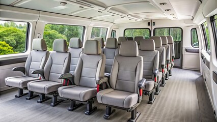 Passenger van with spacious seating for group transportation, Van, transportation, group, travel, road trip, vehicle