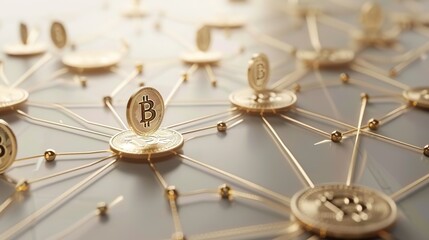 Network of Interconnected Nodes and Coin Symbols in Global Digital Currency Market