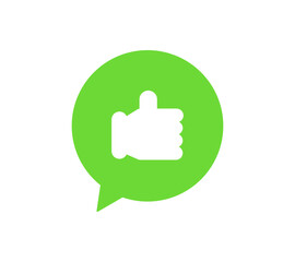 Obraz premium SNSのふきだしアイコン いいね 