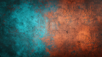 Textured brown and orange backdrop with noisy dark teal and aquamarine