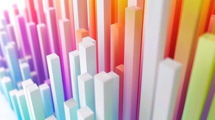 Obraz premium Dynamic High-Resolution 3D Graphs for Copy Space Design
