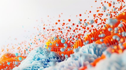 High-resolution 3D graphs on a white background with space for copy 