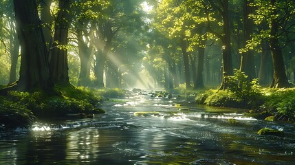 Obraz premium forest in the morning