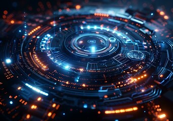 Fototapeta premium Futuristic Technology Background