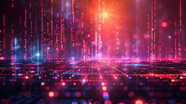 Binary code digital technology background