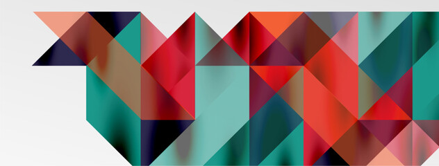 Tech minimal overlapping triangle shapes elements geometric graphic pattern