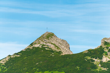 Naklejka premium View of Mount Giewont. Beautiful summer landscape in the mountains. Tatra Mountains