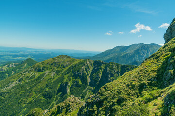 Obraz premium Beautiful mountain landscape in summer in the Tatras, Poland.