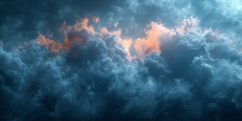 Fototapeta premium Abstract Cloud Computing: Arctic Fox Solitude