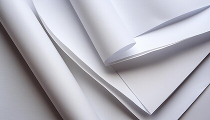 A close-up of a blank white paper sheet with crumpled corners, ready for sketches.