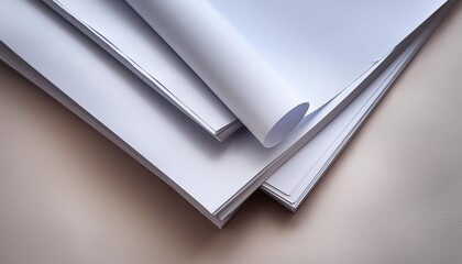 A close-up of a blank white paper sheet with crumpled corners, ready for sketches.