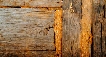 Wood decay with wood termites   Old grunge dark textured wooden background   The surface. Generative AI.