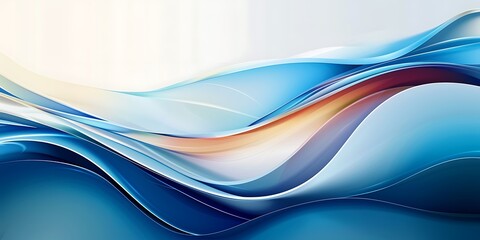 Obraz premium Flowing blue and white waves, resembling soft fabric or gentle ocean waves.