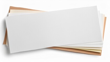 A blank white paper sheet with space for text, isolated on a white background.