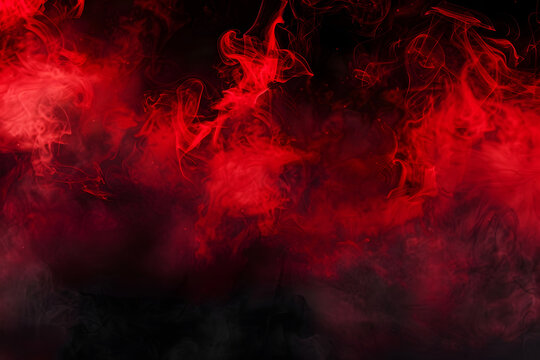 grunge dark horror black background with bright red mist smoke halloween goth design