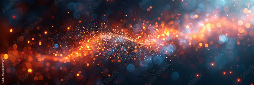 Poster quantum computing principles: realistic illustration