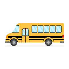 Yellow School Bus Vector Illustration
