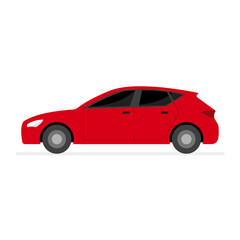 Red Sport Car Vector Illustration