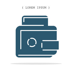 Vector symbol. Wallet icon illustration. Stock vector symbol illustration design.