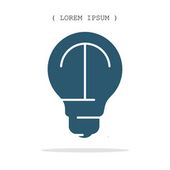 Vector symbol. Light bulb icon illustration. Stock vector symbol illustration design.