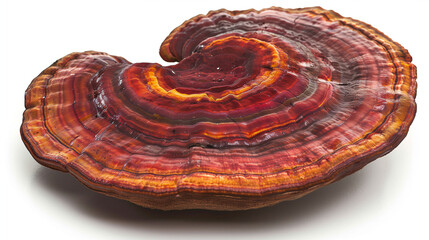 A single shell on a pristine white background captures the essence of coastal simplicity and natural beauty. The minimalistic setting highlights the shell's intricate details, from its delicate curves