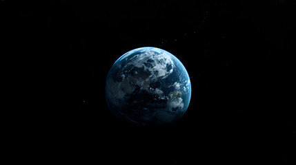 Obraz premium Earth seen from space, isolated on black background