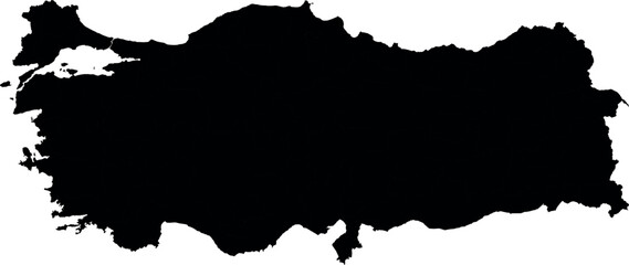 Vector silhouette map of turkey