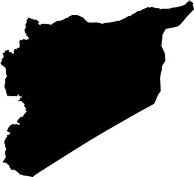 recommend clip art:  Vector silhouette map of syria