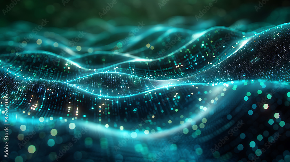 Poster vibrant cyber security background with empty canvas