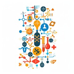 Obraz premium Abstract Chemistry and Science Illustration