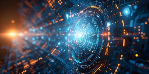 Obraz premium futuristic technology background