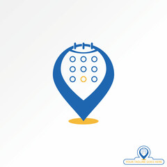 Logo design graphic concept creative abstract premium vector stock app point place desk calendar day holiday event. Related to date period dial agenda